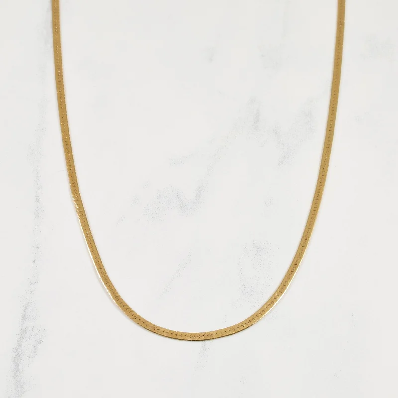 10k Yellow Gold Herringbone Chain | 18" |