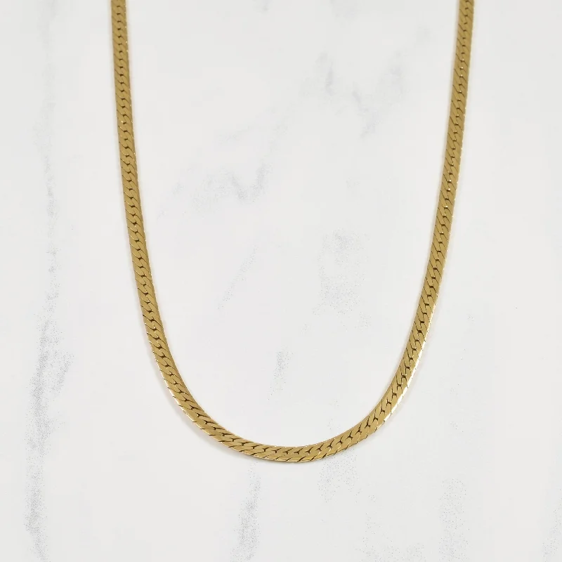 10k Yellow Gold Herringbone Chain | 23" |