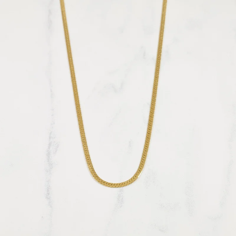 10k Yellow Gold Herringbone Chain | 18" |