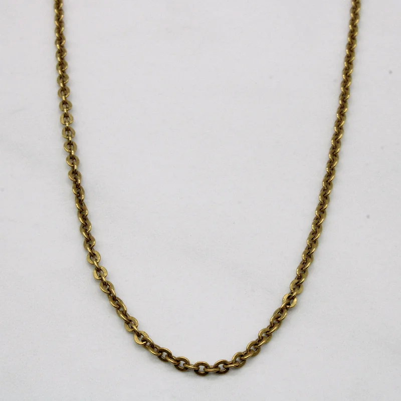 10k Yellow Gold Oval Link Chain | 20" |