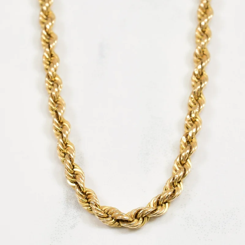 10k Yellow Gold Rope Chain | 18.25" |