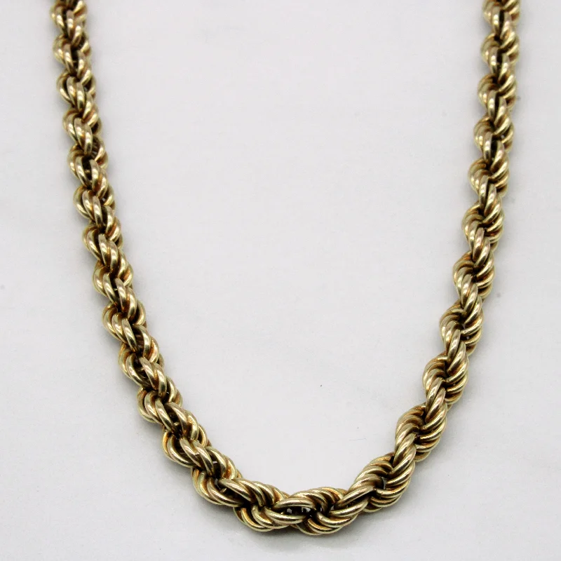 10k Yellow Gold Rope Chain | 24" |