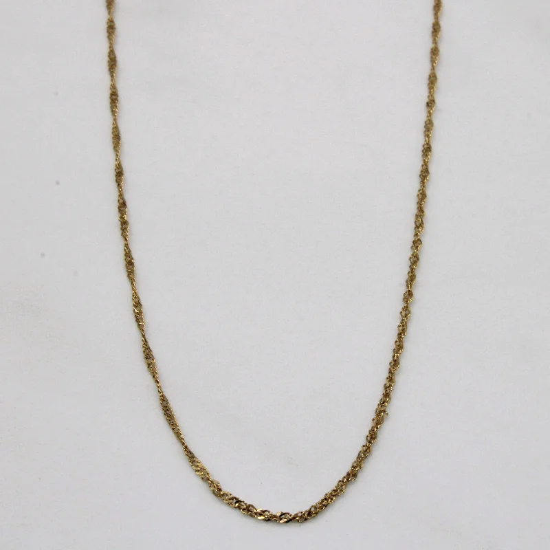 10k Yellow Gold Rope Chain | 18" |