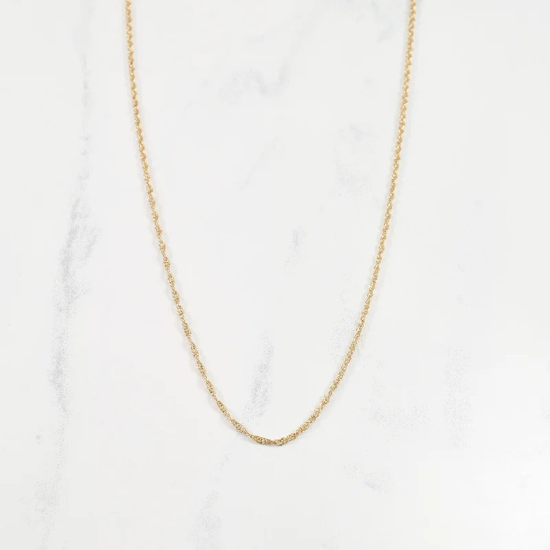 10k Yellow Gold Singapore Chain | 18" |