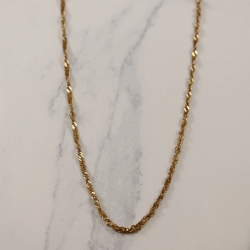 10k Yellow Gold Singapore Chain | 20" |