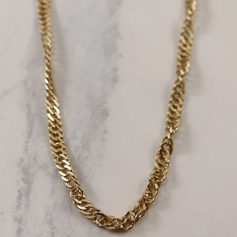 10k Yellow Gold Singapore Chain | 25" |