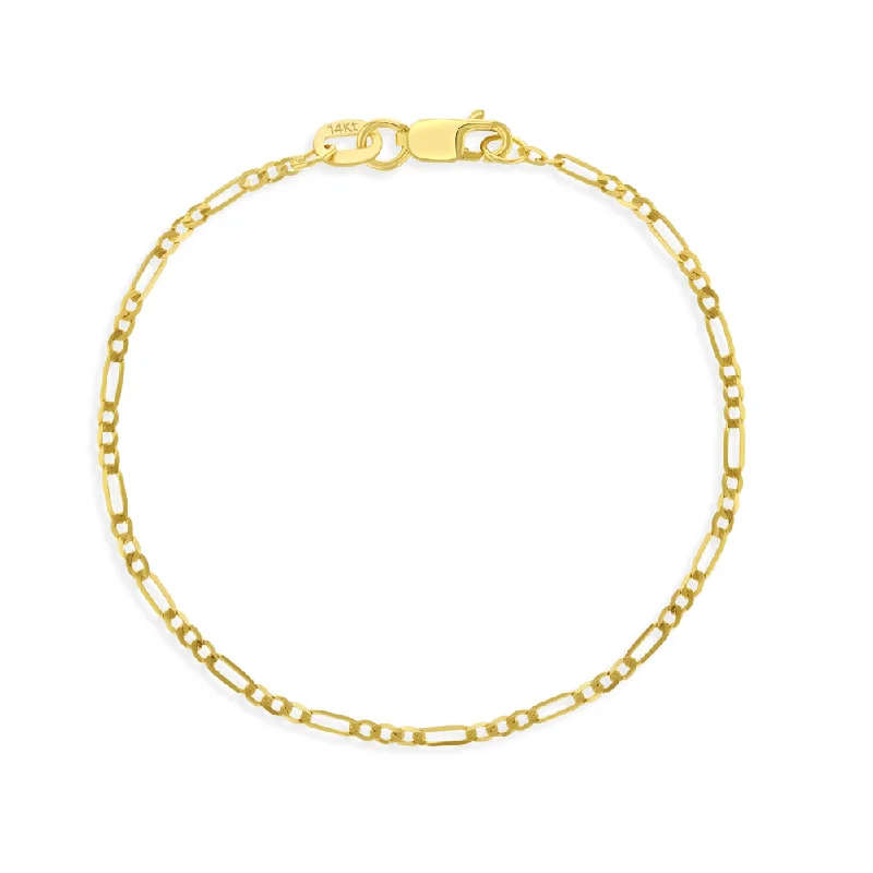 Unlock Unbeatable Jewelry Deals Before They’Re Gone 14k Gold 5.5"-6.5" Figaro Chain Toddler / Kids / Boys Bracelet