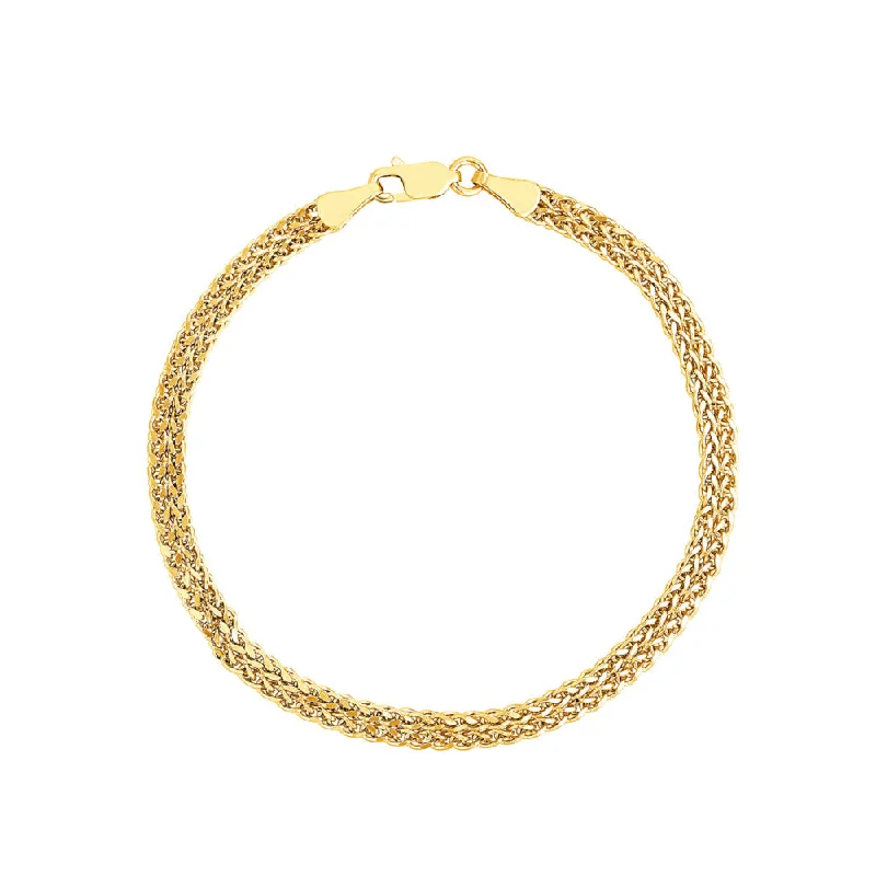 14k Gold Two-Row Bracelet