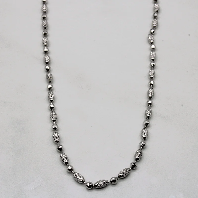 14k White Gold Necklace | 15" |