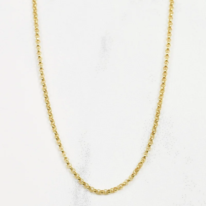 14k Yellow Gold Adjustable Cable Chain | 13.50"-15.50" |