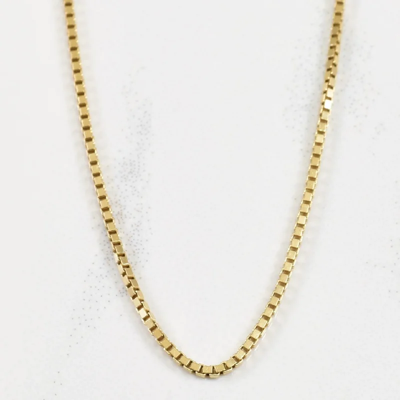 14k Yellow Gold Box Chain | 18" |