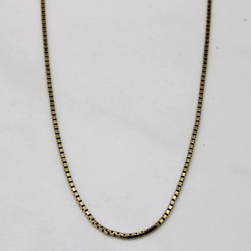 14k Yellow Gold Box Link Chain | 18" |