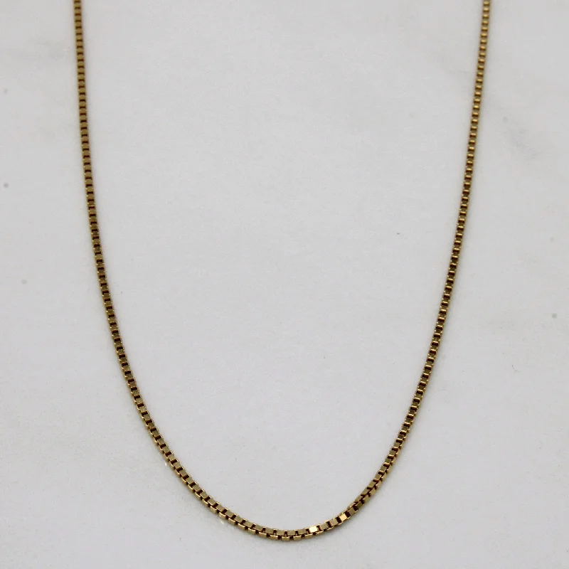 14k Yellow Gold Box Link Chain | 18" |