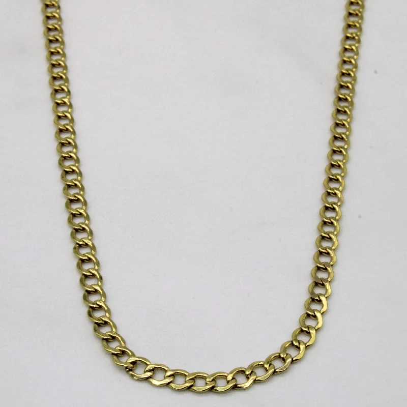 14k Yellow Gold Curb Link Chain | 24" |