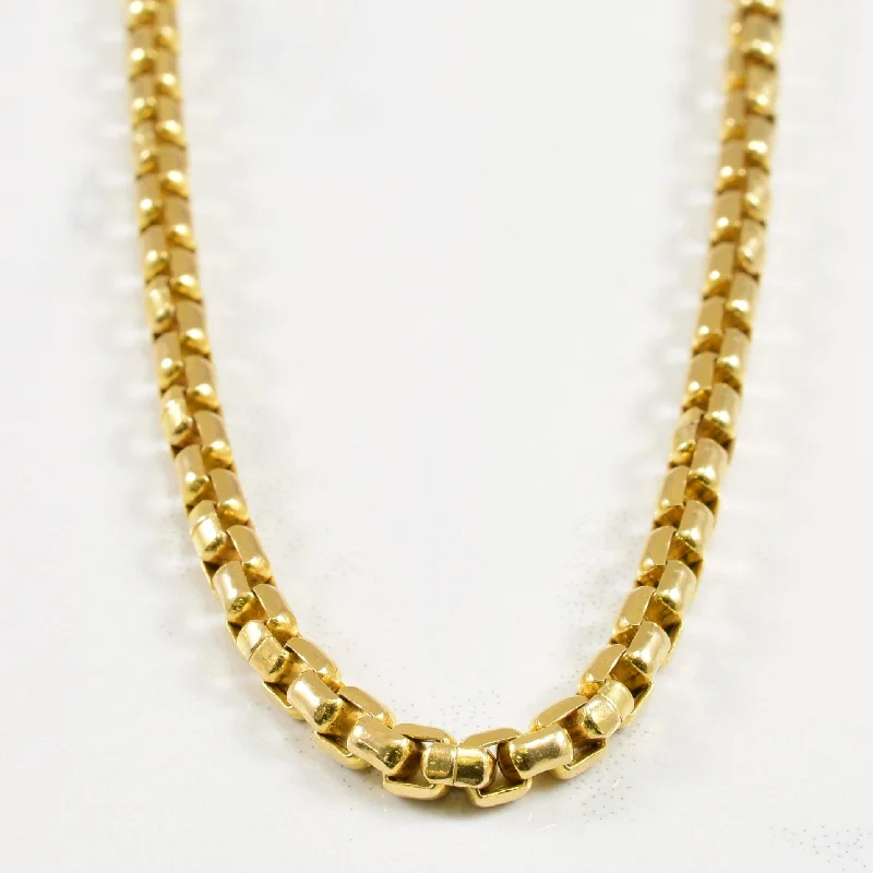 14k Yellow Gold Elongated Box Chain | 23.25" |