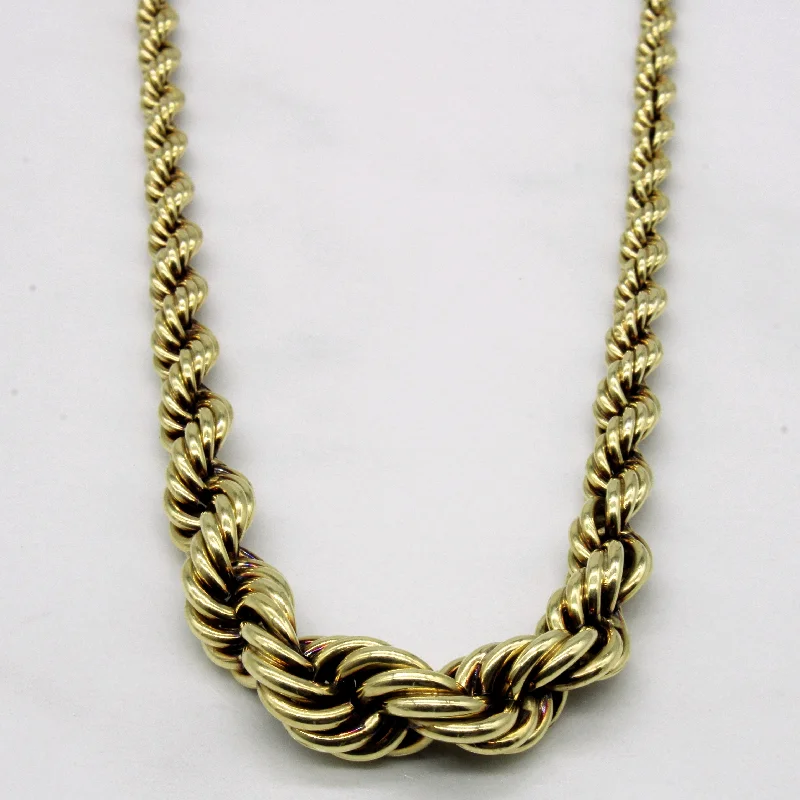 14k Yellow Gold Graduated Rope Chain | 18" |