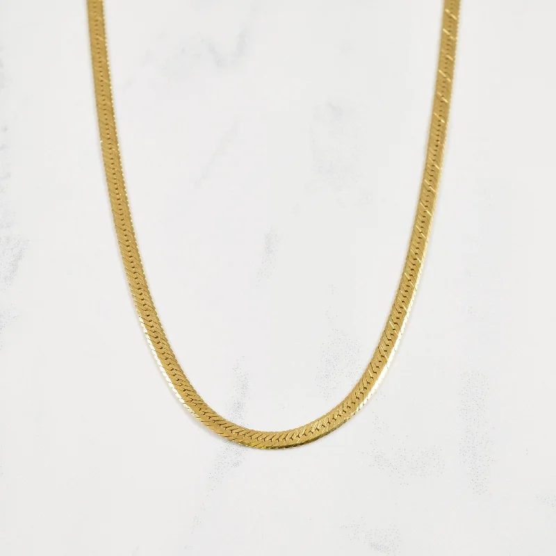 14k Yellow Gold Herringbone Chain | 16" |