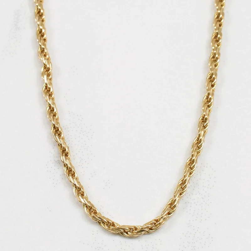 14k Yellow Gold Rope Chain | 32.50" |