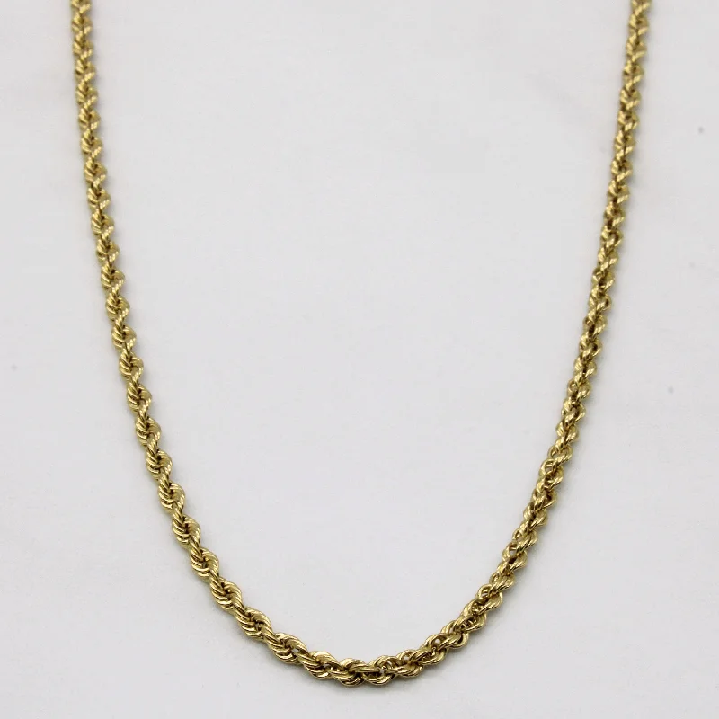 14k Yellow Gold Rope Chain | 22" |