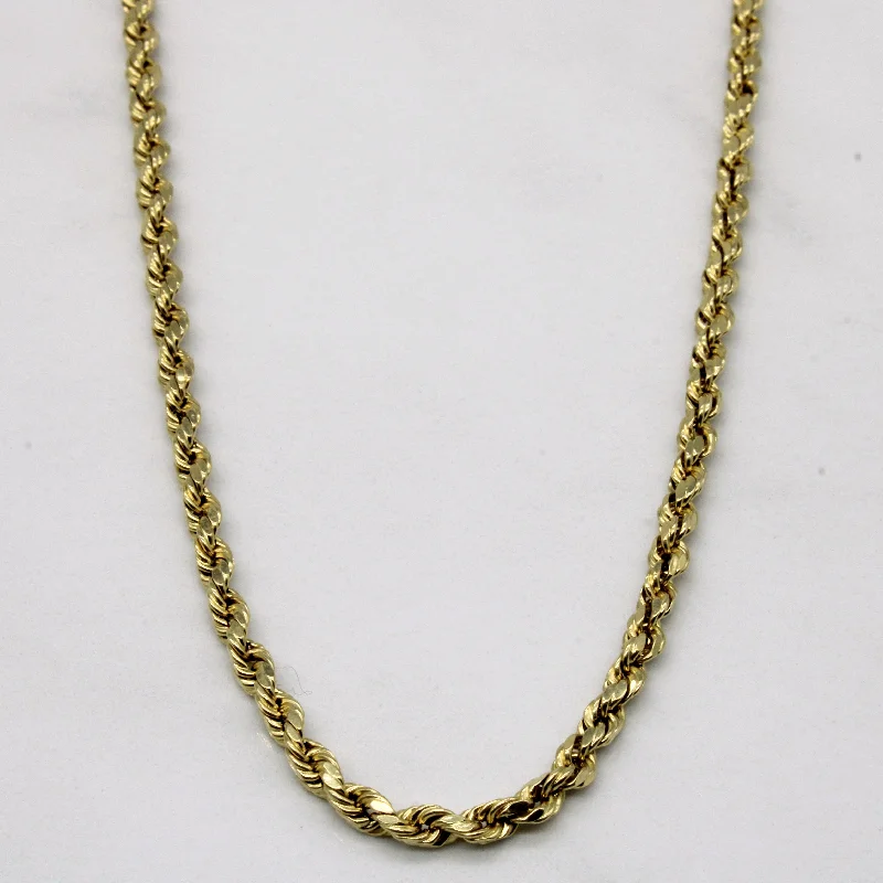 14k Yellow Gold Rope Chain | 18" |