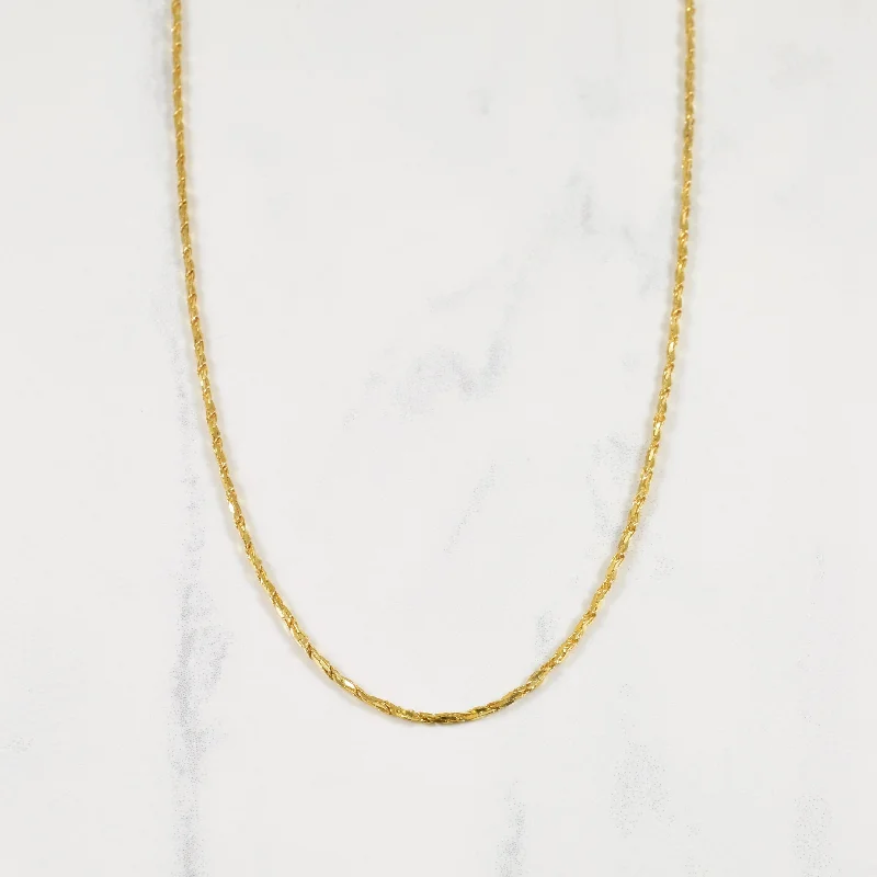 14k Yellow Gold Twisted Chain | 24" |