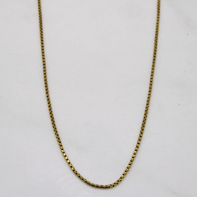 18k Yellow Gold Box Link Chain | 18" |