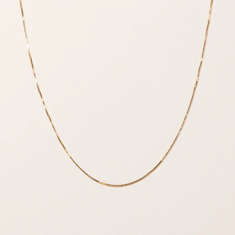 Eco-Friendly Sustainable Jewelry For Conscious Buyers 18k Yellow Gold Box Link Chain | 15"