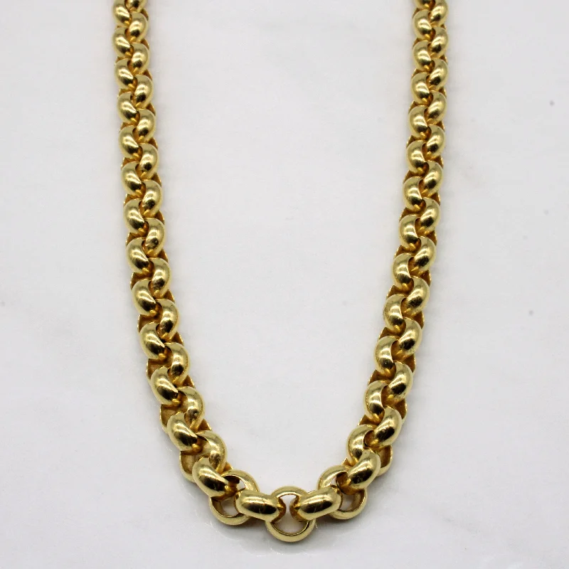 18k Yellow Gold Circle Link Chain | 18" |