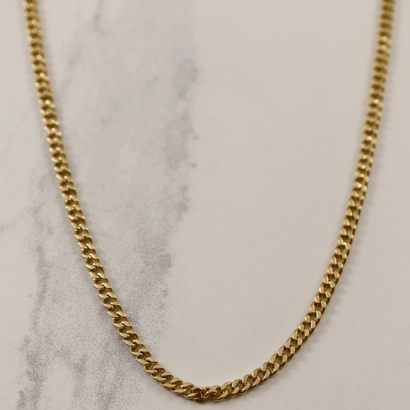 18k Yellow Gold Curb Chain | 21" |