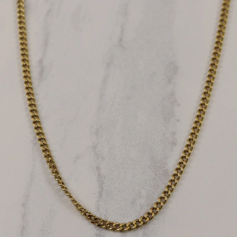 18k Yellow Gold Curb Chain | 26" |