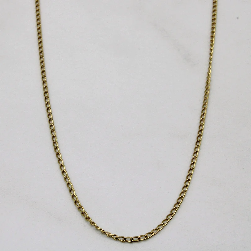 18k Yellow Gold Curb Link Chain | 24" |