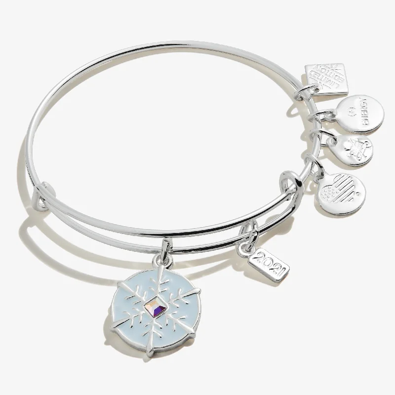 Best Jewelry Sale Prices – Limited-Time Offer 2021 Crystal Snowflake Charm Bangle