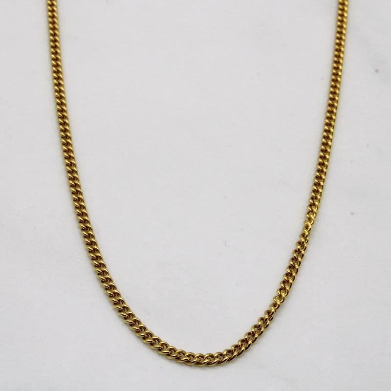 20k Yellow Gold Curb Link Chain | 24" |