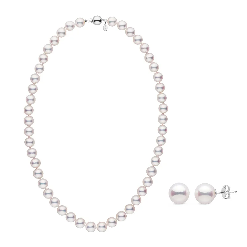 Exclusive Jewelry Discounts – Shop Now For Savings 8.5-9.0 mm White Hanadama Akoya Pearl Set