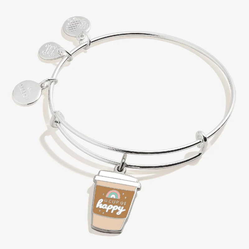 Your Perfect Accessory Now At The Best Price A Cup of Happy' Charm Bangle Bracelet