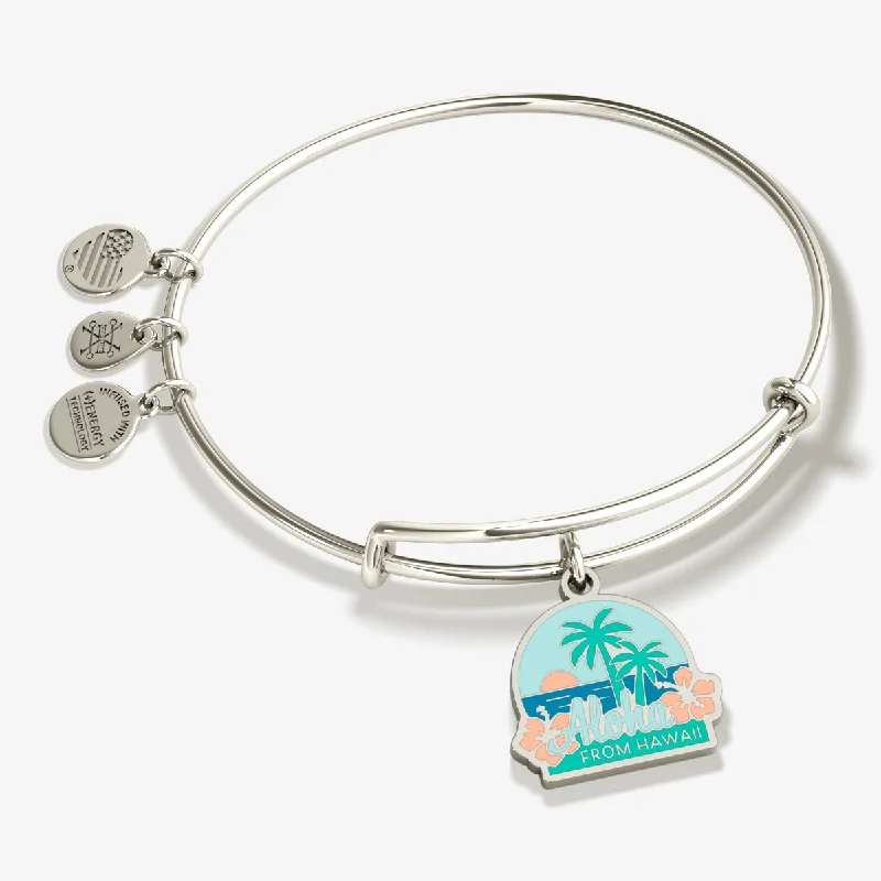 Elevate Your Outfit With Discounted Statement Jewelry Aloha Hawaii Charm Bangle Bracelet