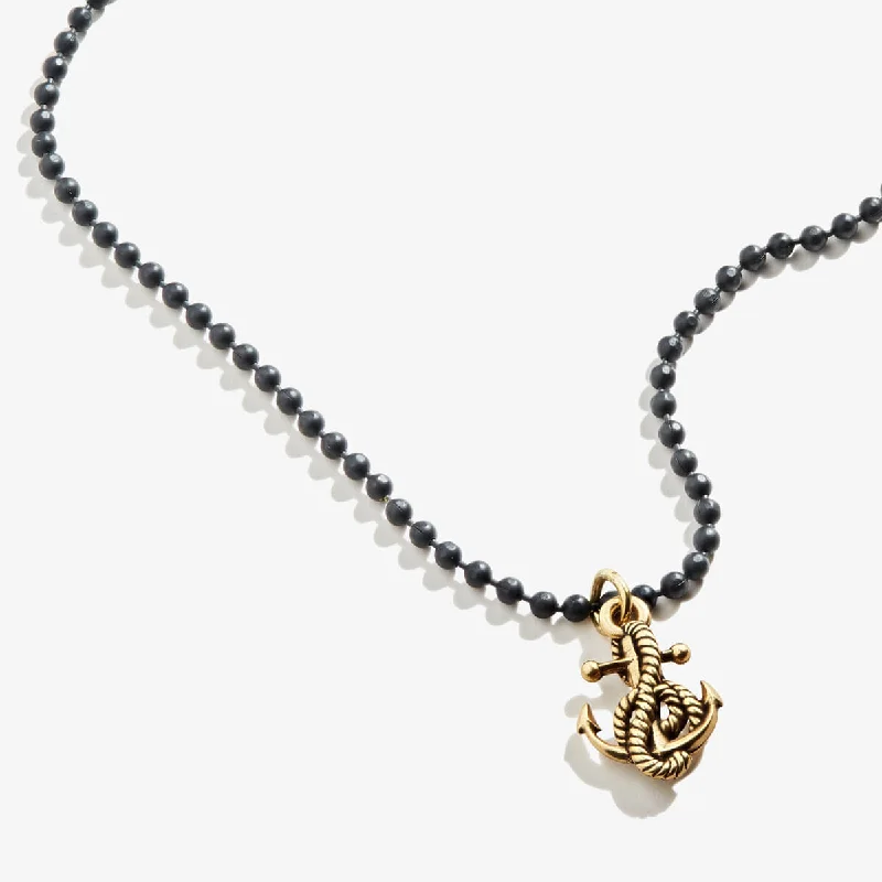 Get The Sparkle You Love At Prices You Adore Anchor Ball Chain Necklace, Men's