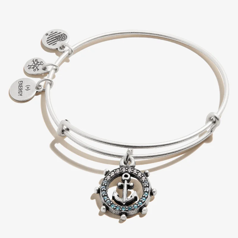 Elevate Your Jewelry Collection With Limited-Time Savings Anchor Charm Bangle, Crystal Infusion