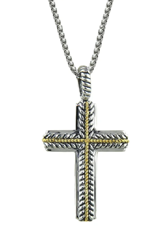 Elegant Jewelry At Unbeatable Prices – Shop Today Balissima Sterling Silver and 18K Gold Cross Pendant