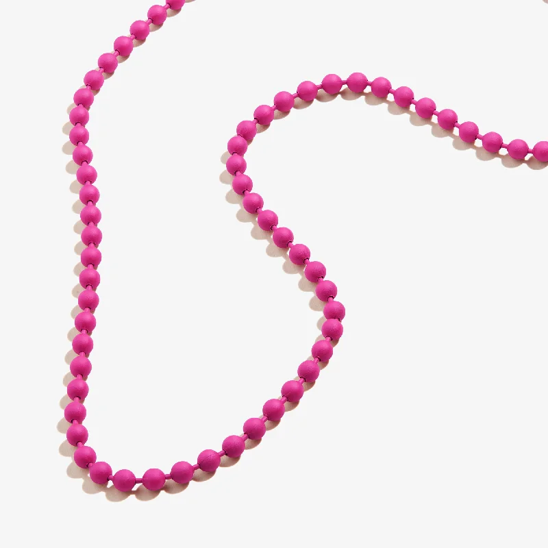 Discounted Luxury Jewelry – Shine Without The Splurge Ball Chain Necklace, Magenta