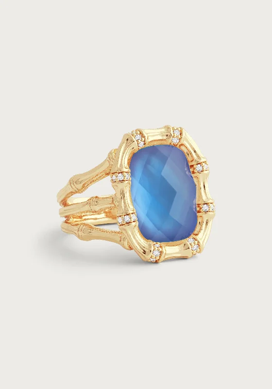 Luxury Jewelry Clearance – Shop Premium Styles Now Bamboo With Stone Ring - Gemstones