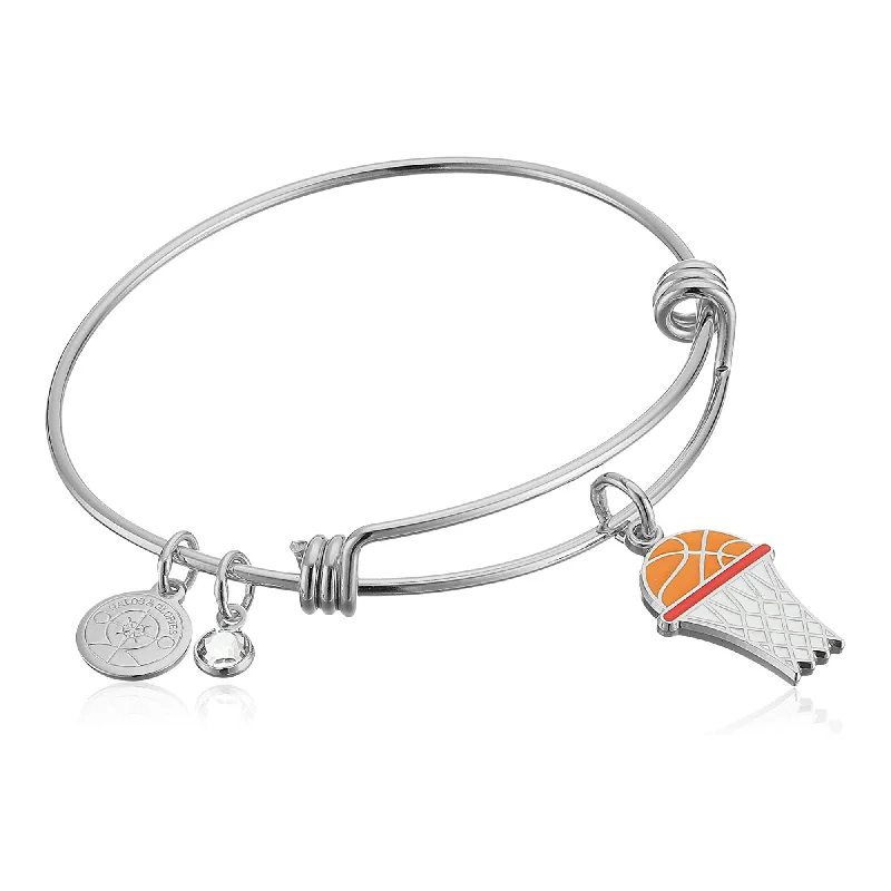 Elegant Jewelry Pieces At Unbelievable Prices Basketball Charm Bangle Bracelet, Halos & Glories