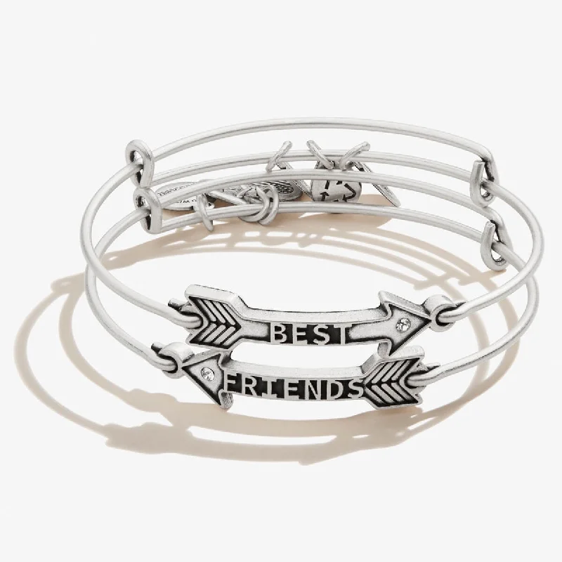 Elegant Jewelry Styles At Budget-Friendly Prices Best Friends Arrow Charm Bangles, Set of 2