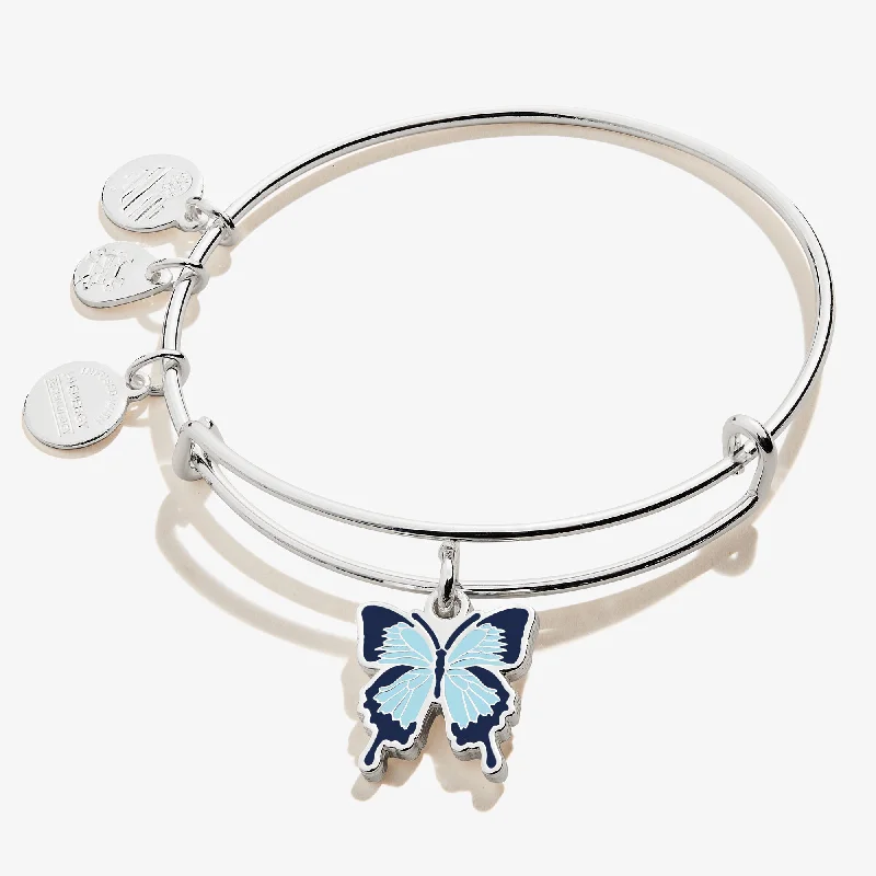 Don't Miss These Dazzling Jewelry Discounts Blue Swallowtail Butterfly Charm Bangle