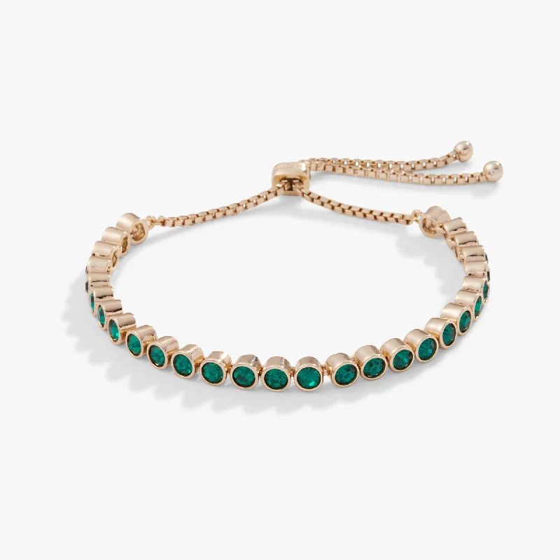 Stunning Statement Jewelry, Unbeatable Discounts Bolo Tennis Bracelet, Emerald