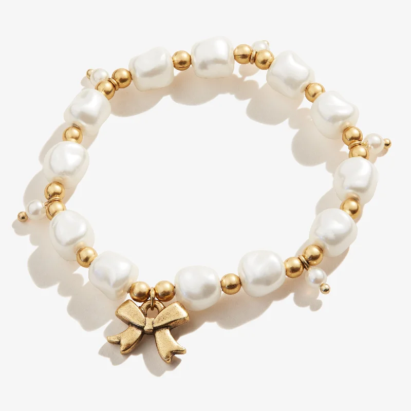 Affordable Luxury Jewelry – Style At A Great Price Bow Pearl Stretch Bracelet