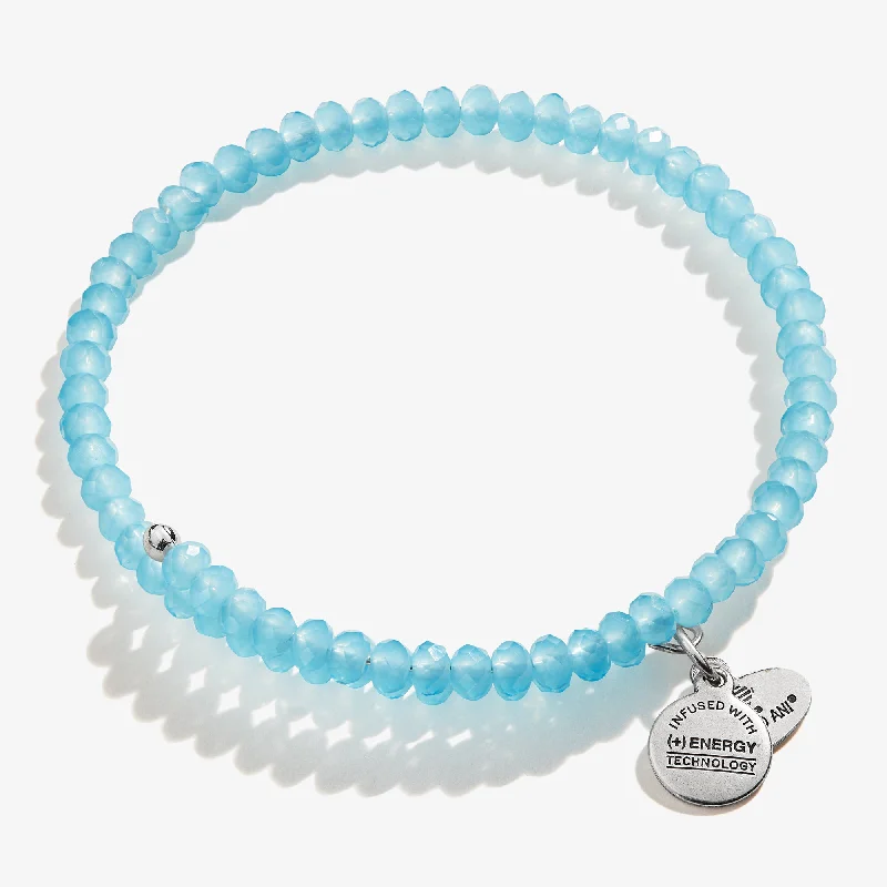 Premium Diamond Jewelry At Once-In-A-Lifetime Discounts Brilliance Beaded Wrap Bracelet, Powder Blue