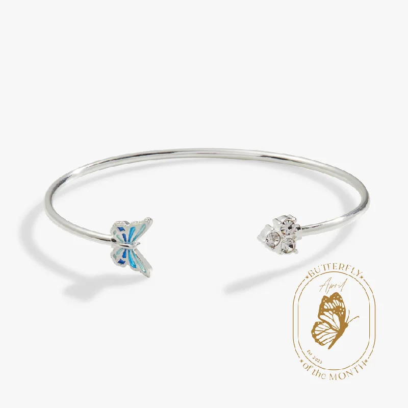 Once-A-Year Jewelry Sale – Grab Your Favorites Now Butterfly + Crystal Flex Cuff Bracelet