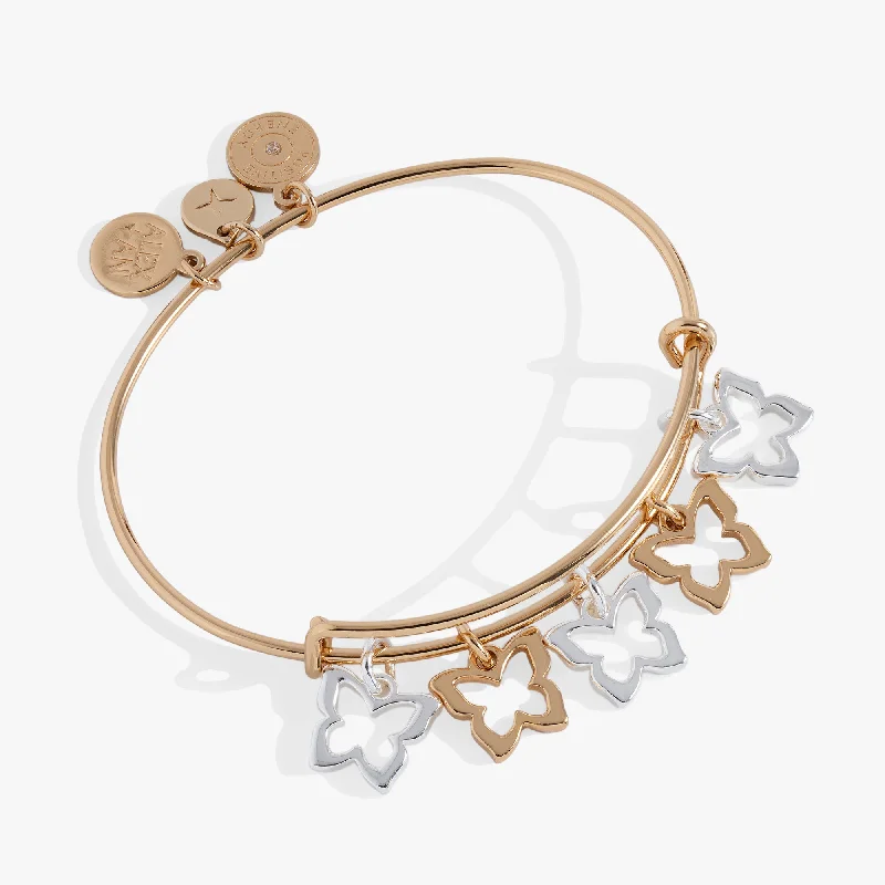 High-End Sparkle, Low-End Prices – Shop Now Butterfly Multi-Charm Bangle