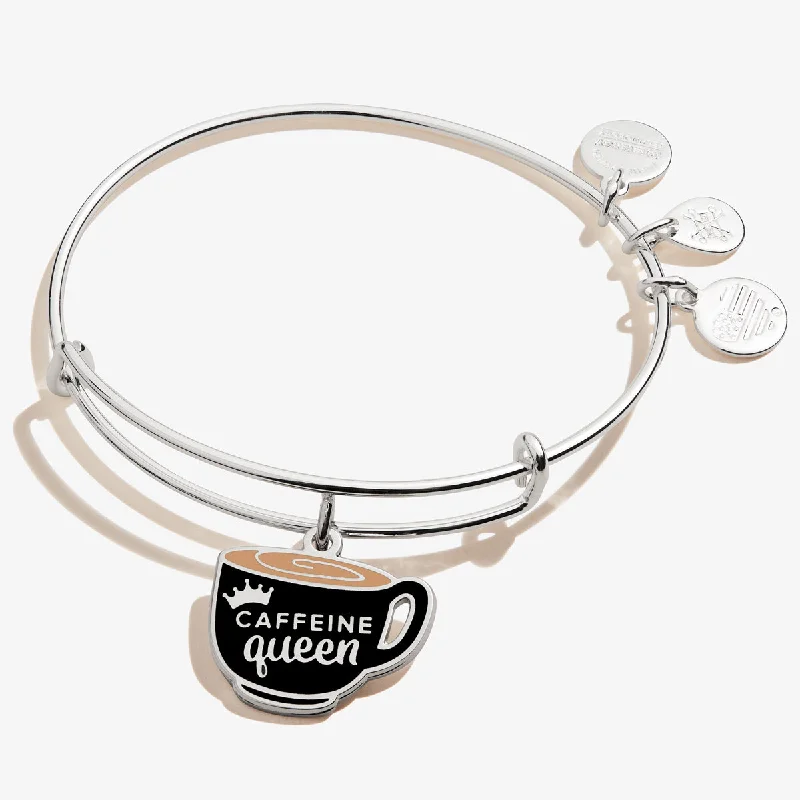 Luxury Handcrafted Jewelry For Elegant Looks Caffeine Queen' Coffee Mug Charm Bangle